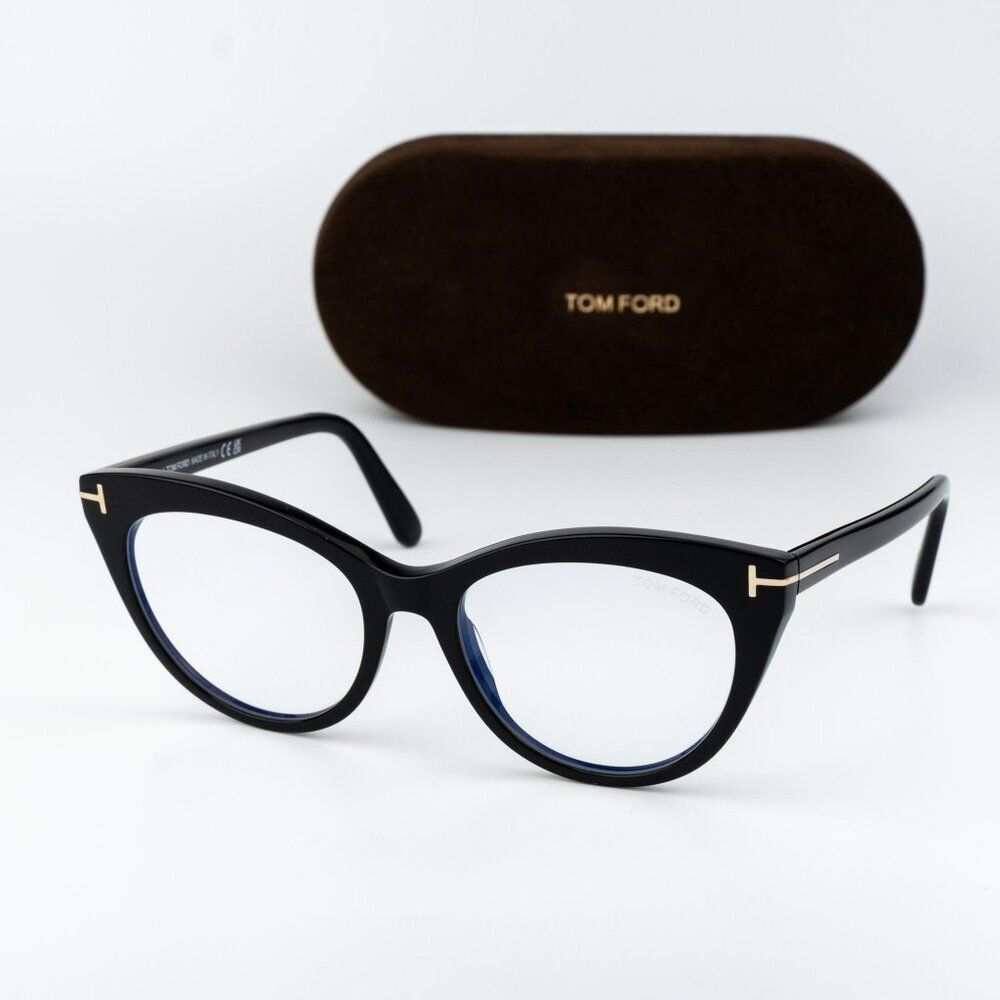 Tom Ford Women Eyeglasses Black Cat Eye FT6091-B 001 NEW AUTHENTIC